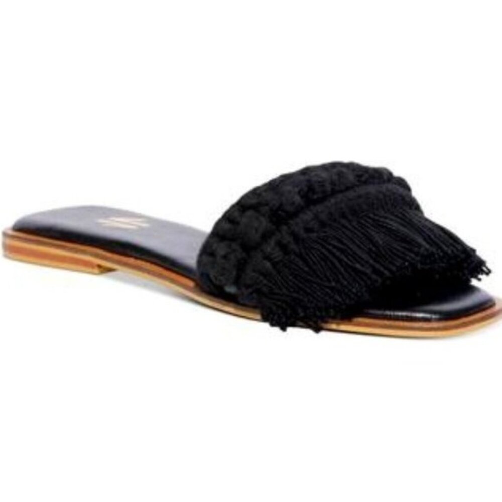 Silvia Cobos Black Flat Sandals
